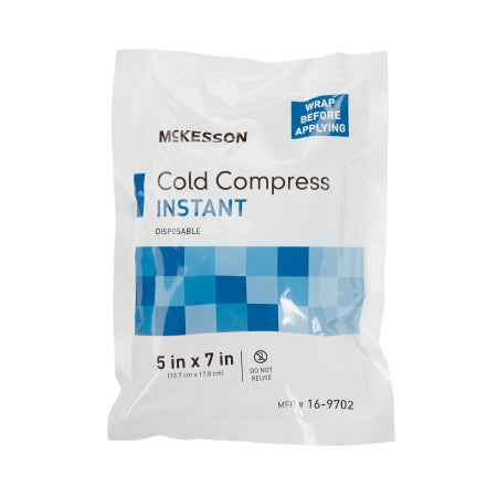 Instant Cold Pack McKesson General Purpose 5 X 7 Inch Plastic / Calcium Ammonium Nitrate / Water Disposable (EA)