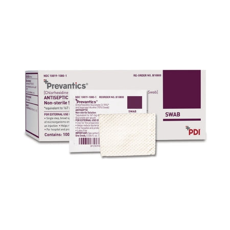 Antiseptic Prep Pad Prevantics 3.15% / 70% Strength CHG (Chlorhexidine Gluconate) / Isopropyl Alcohol Individual Packet NonSterile (EA)