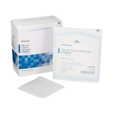 Gauze Sponge McKesson 4 X 4 Inch 12-Ply Sterile 2 per Pack (BX)