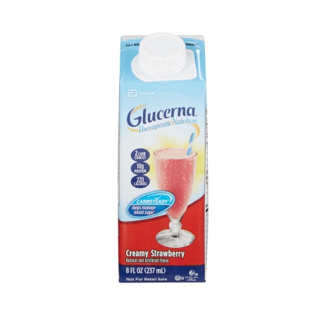 Oral Supplement Glucerna® Therapeutic Nutrition Shake Strawberry Flavor Ready to Use 8 oz. Carton