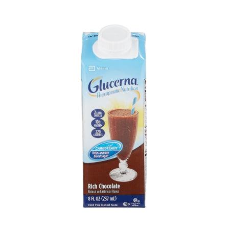 Oral Supplement Glucerna® Therapeutic Nutrition Shake Rich Chocolate Flavor Ready to Use 8 oz. Carton