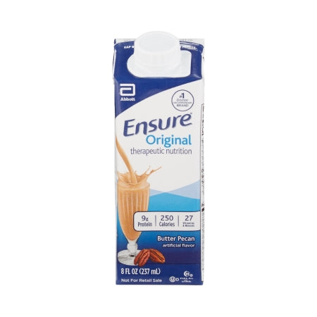 Oral Supplement Ensure® Original Therapeutic Nutrition Shake Butter Pecan Flavor Ready to Use 8 oz. Carton