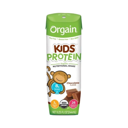 Pediatric Oral Supplement Orgain® Kids® Protein Organic Nutritional Shake Chocolate Flavor 8.25 oz. Carton Ready to Use