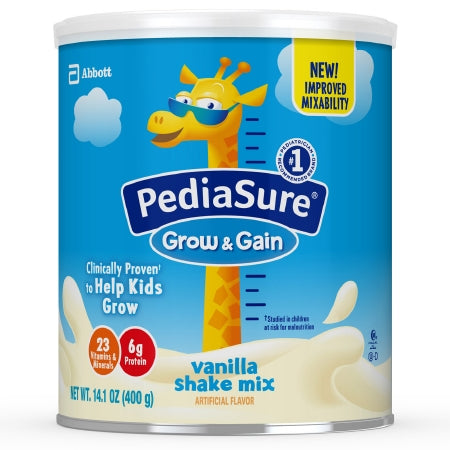 Pediatric Oral Supplement PediaSure® Grow  Gain Shake Mix Vanilla Flavor 14.1 oz. Can Powder