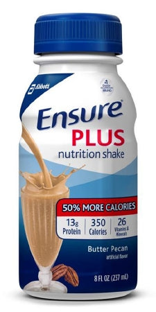 Oral Supplement Ensure® Plus Nutrition Shake Butter Pecan Flavor Ready to Use 8 oz. Bottle