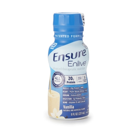 Oral Supplement Ensure® Enlive® Advanced Nutrition Shake Vanilla Flavor Ready to Use 8 oz. Bottle