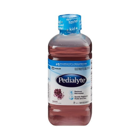 Pediatric Oral Electrolyte Solution Pedialyte® Grape Flavor 33.8 oz. Bottle Ready to Use