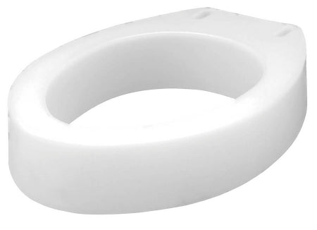 Elongated Raised Toilet Seat Carex® 3-1/2 Inch Height White 300 lbs. Weight Capacity