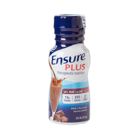 Oral Supplement Ensure® Plus Therapeutic Nutrition Milk Chocolate Flavor Ready to Use 8 oz. Bottle