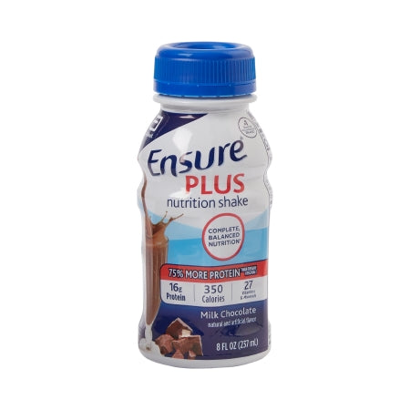 Oral Supplement Ensure® Plus Nutrition Shake Milk Chocolate Flavor Ready to Use 8 oz. Bottle