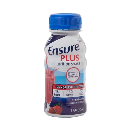 Oral Supplement Ensure® Plus Nutrition Shake Strawberry Flavor Ready to Use 8 oz. Bottle