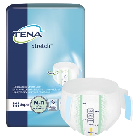 Unisex Adult Incontinence Brief TENA® Stretch™ Super Medium Disposable Heavy Absorbency