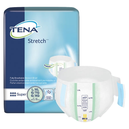 Unisex Adult Incontinence Brief TENA® Stretch™ Super Large / X-Large Disposable Heavy Absorbency