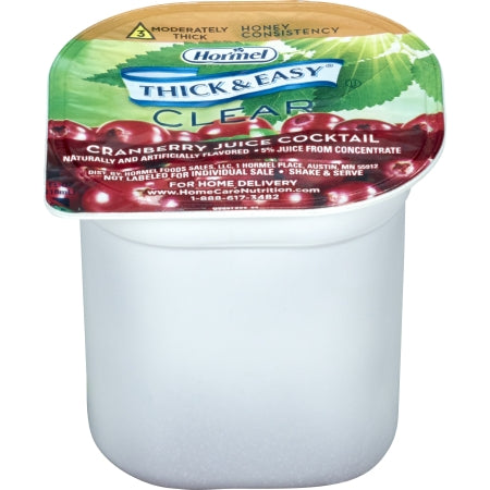 Thickened Beverage Thick  Easy® 4 oz. Portion Cup Cranberry Juice Cocktail Flavor Ready to Use Honey Consistency