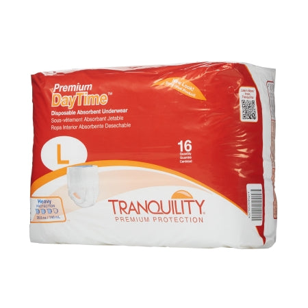 Unisex Adult Absorbent Underwear Tranquility® Premium DayTime™ Pull On with Tear Away Seams Large Disposable Heavy Absorbency