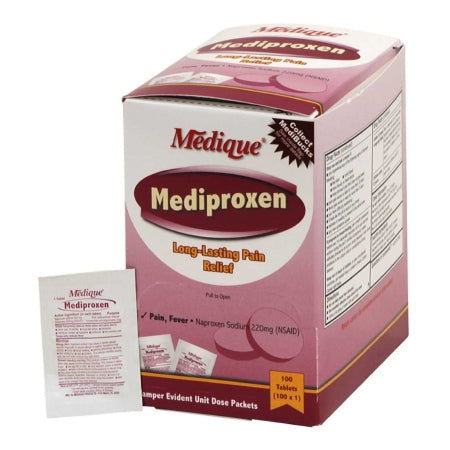 Pain Relief Mediproxen 220 mg Strength Naproxen Sodium Tablet 100 per Box