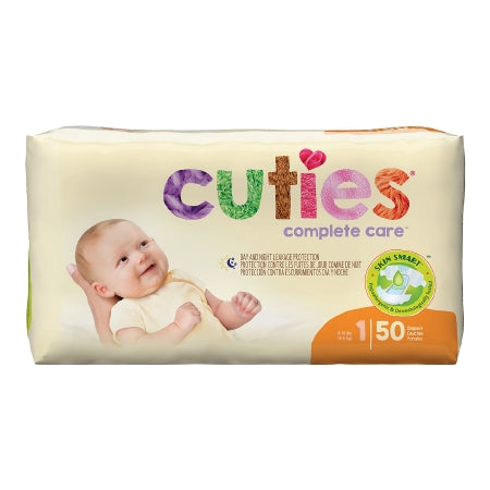 Unisex Baby Diaper Cuties® Size 1 Disposable Heavy Absorbency