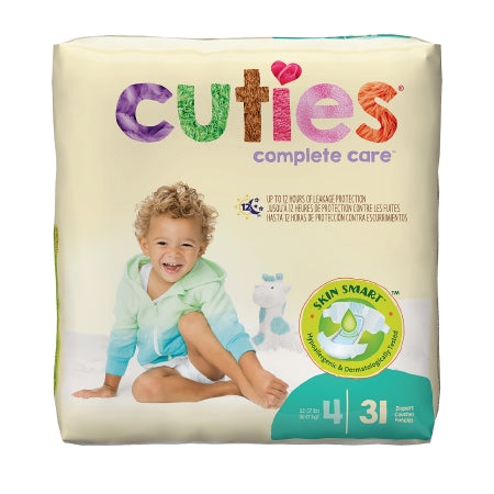 Unisex Baby Diaper Cuties® Size 4 Disposable Heavy Absorbency
