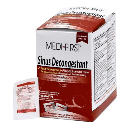 Sinus Relief Medi-First® 10 mg Strength Tablet 250 per Box