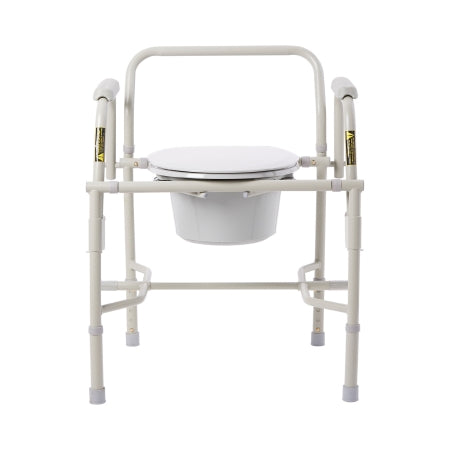Knocked Down Commode Chair drive™ Drop Arm Steel Frame Back Bar 13-3/4 Inch Seat Width