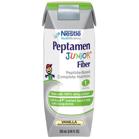 Pediatric Oral Supplement / Tube Feeding Formula Peptamen Junior® Fiber Vanilla Flavor 8.45 oz. Tetra Prisma® Ready to Use