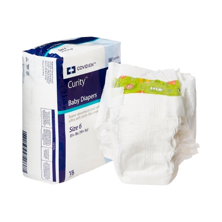 Unisex Baby Diaper Curity™ Size 6 Disposable Heavy Absorbency