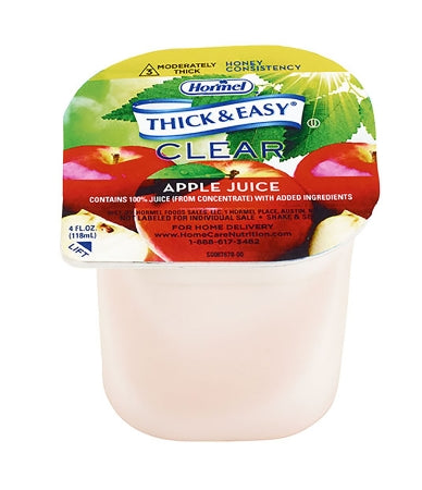 Thickened Beverage Thick  Easy® 4 oz. Portion Cup Apple Juice Flavor Ready to Use Honey Consistency
