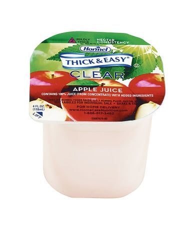 Thickened Beverage Thick  Easy® 4 oz. Portion Cup Apple Juice Flavor Ready to Use Nectar Consistency