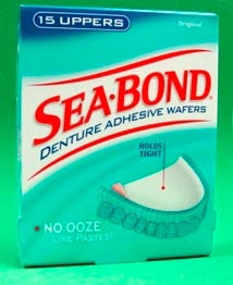 Denture Adhesive Sea•Bond® Wafer 15 per Box