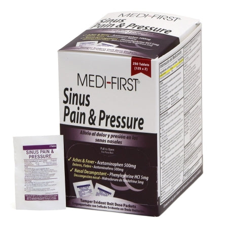 Sinus Relief Medi-First® 500 mg - 5 mg Strength Tablet 250 per Box