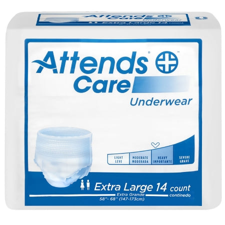 Unisex Adult Absorbent Underwear Attends® Care Pull On with Tear Away Seams X-Large Disposable Moderate Absorbency