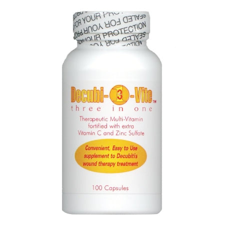 Multivitamin Supplement Decubivite® Three In One Vitamin / Minerals 500 mg Strength Capsule 100 per Bottle