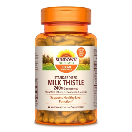 Herbal Supplement Sundown® Naturals Milk Thistle Extract 240 mg Strength Capsule 60 per Bottle