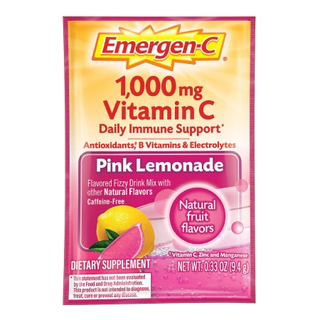Oral Supplement Emergen-C® Pink Lemonade Flavor Powder 0.3 oz. Individual Packet