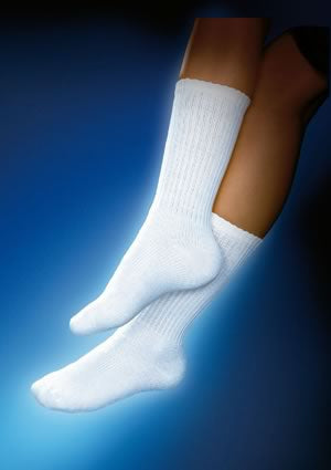 Diabetic Compression Socks JOBST® Sensifoot™ Crew Medium Navy Closed Toe