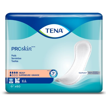 Bladder Control Pad TENA ProSkin™ Heavy 12 Inch Length Heavy Absorbency Dry-Fast Core™ One Size Fits Most Adult Unisex Disposable