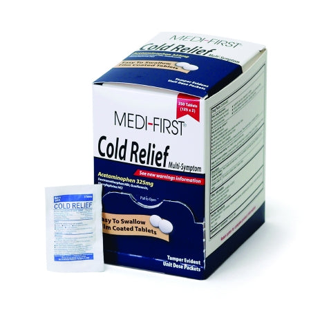 Cold and Cough Relief Medi-First® 325 mg - 5 mg - 200 mg - 15 mg Strength Tablet 2 per Pack