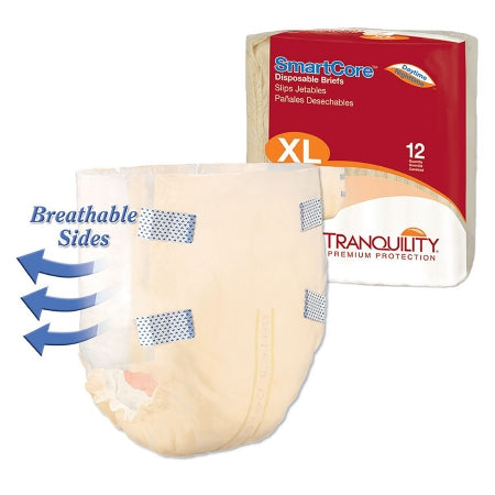 Unisex Adult Incontinence Brief Tranquility SmartCore™ X-Large Disposable Heavy Absorbency