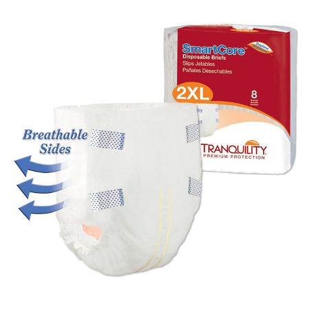 Unisex Adult Incontinence Brief Tranquility SmartCore™ 2X-Large Disposable Heavy Absorbency