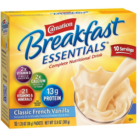 Oral Supplement Carnation Breakfast Essentials® French Vanilla Flavor Powder 36 Gram Individual Packet