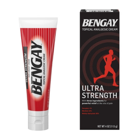 Topical Pain Relief Bengay® Ultra Strength 30% - 10% - 4% Strength Camphor / Menthol / Methyl Salicylate Cream 4 oz.