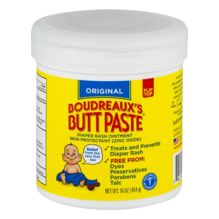 Diaper Rash Treatment Boudreaux's Butt Paste® 16 oz. Jar Scented Ointment