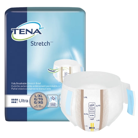 Unisex Adult Incontinence Brief TENA® Stretch™ Ultra Large / X-Large Disposable Heavy Absorbency