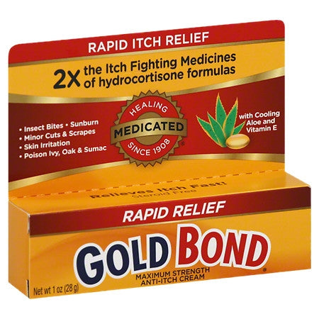 Itch Relief Gold Bond® 1% - 1% Strength Cream 1 oz. Tube
