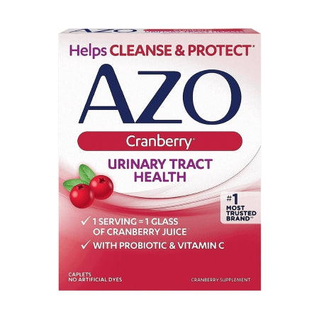 Urinary Pain Relief AZO® Vitamin C 60mg, Calcium 110 mg, Cranberry 500 mg, Bacillus Coagulans 30 mg Tablet 50 per Box