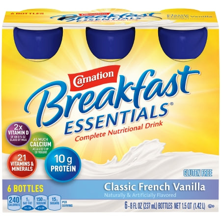 Oral Supplement Carnation Breakfast Essentials® French Vanilla Flavor Ready to Use 8 oz. Bottle
