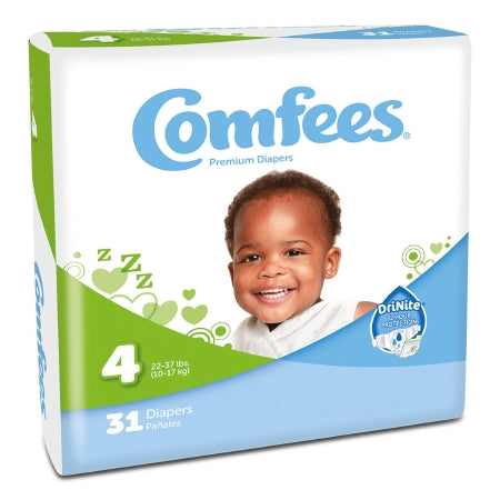 Unisex Baby Diaper Comfees® Size 4 Disposable Moderate Absorbency