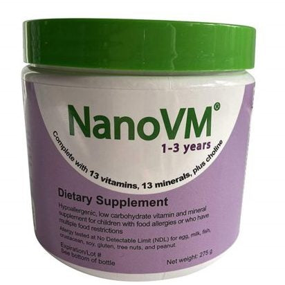 Pediatric Oral Supplement NanoVM® 1 - 3 Years Unflavored 275 Gram Jar Powder