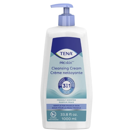 Rinse-Free Body Wash TENA® ProSkin™ Cream 33.8 oz. Pump Bottle Mild Scent