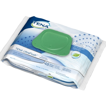Flushable Personal Wipe TENA ProSkin™ UltraFlush® Soft Pack Aloe / Vitamin E / Chamomile Scented 48 Count